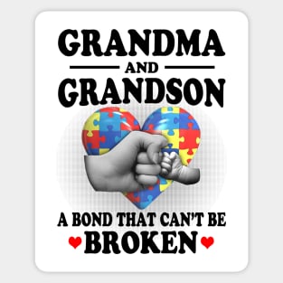 Grandma and Grandson A Bond That Can't Be Broken Sticker